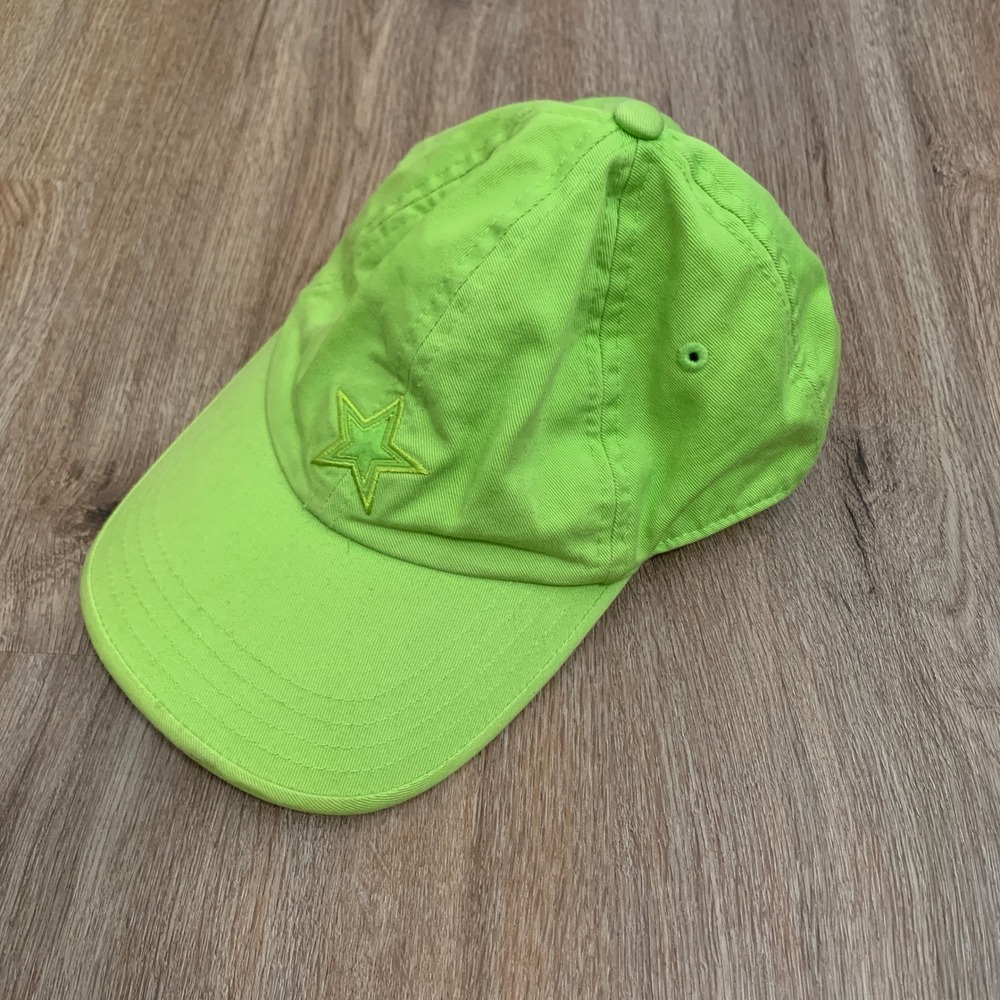 Vintage y2k Faded Glory super cute star baseball cap hat in lime green